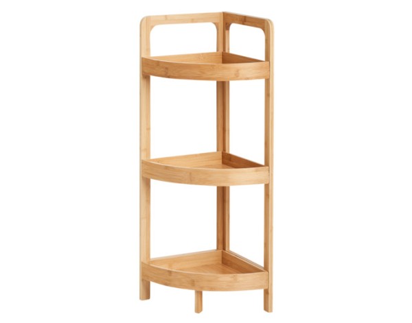 Eckregal Bamboo 3Tablare