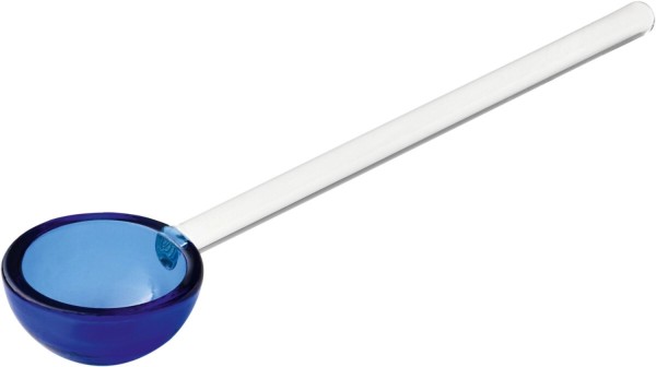 Playground Spoons Glaslöffel 14cm blau Griff klar