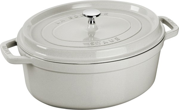 Cocotte 29cm, oval, Weisser Trüffel, Gusseisen 4.2l