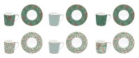 Coffee Mania 6er Espr.-tasse m. Untert. Floral Fantasy 100ml