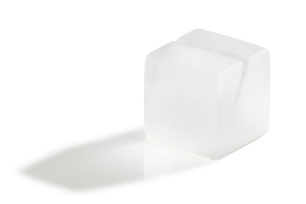 Ice Tischkartenhalterung 4x4x4cm weiss Nacryl