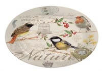 Oiseau Glasplatte Ø 32 cm