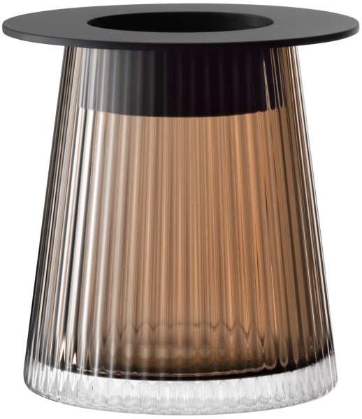 Beacon Windlicht / Vase H14cm taupe jet black