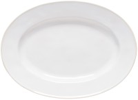 Beja Platte oval 30x21.6 H3.3cm weiss-creme