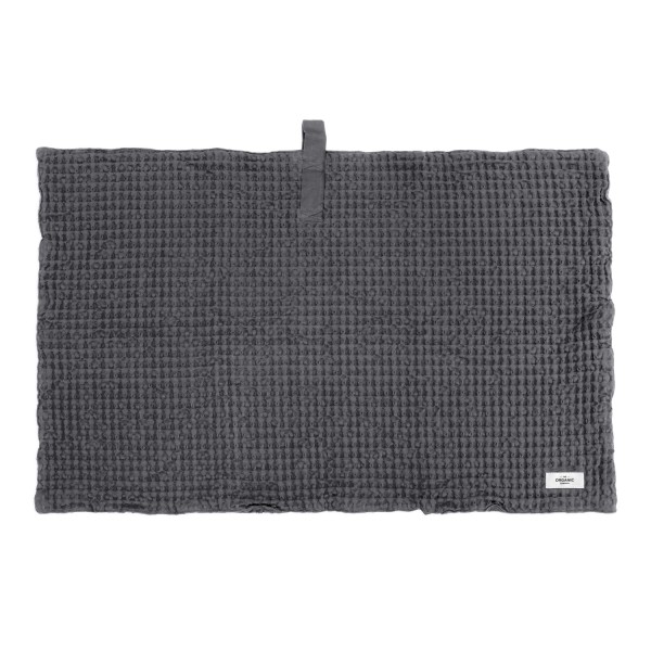 Big Waffle Badematte 80x55cm dark grey Biobaumwolle