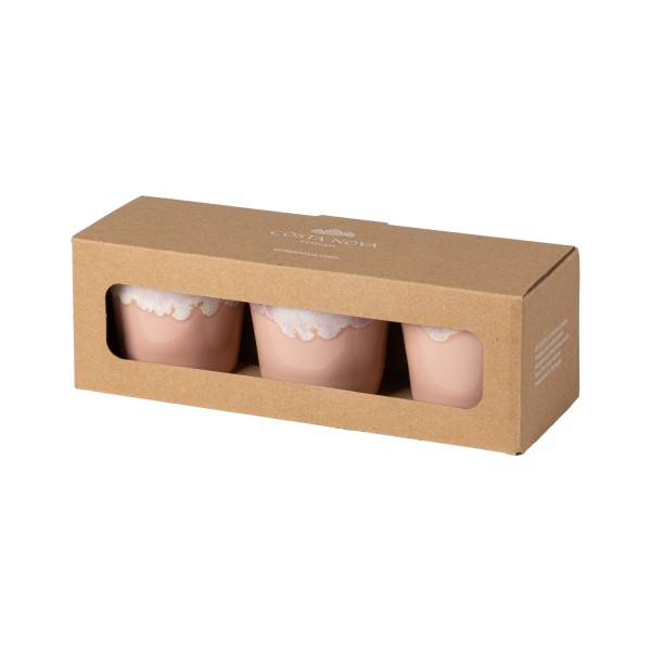 3er Set Grespresso Geschenkbox Kaffeetasse 190ml soft pink