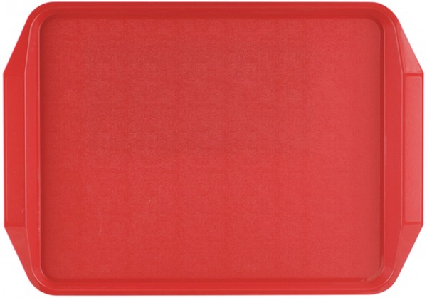 Tablett mit Handgriffen rot 43,5x30cm