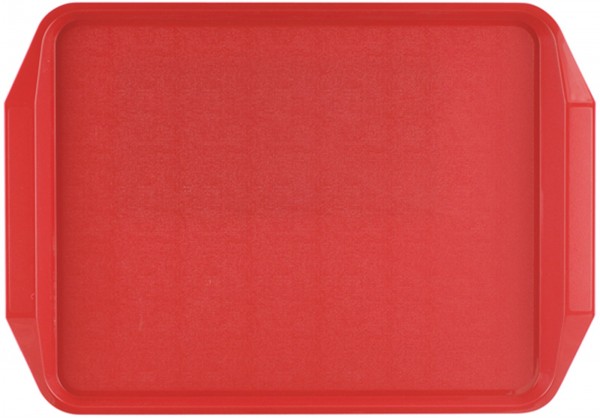 Tablett mit Handgriffen rot 43,5x30cm