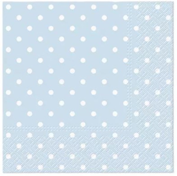 Servietten Lunch 20x Dots light blue , 33x33cm