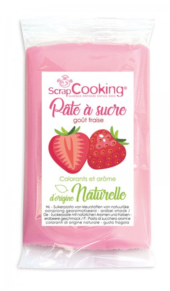 Aromatisierte Zuckerpaste rosa - Erdbeere 250g
