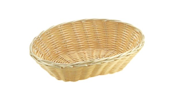Basic Brot und Obstkorb oval 23x15cm, H6cm Natur PP