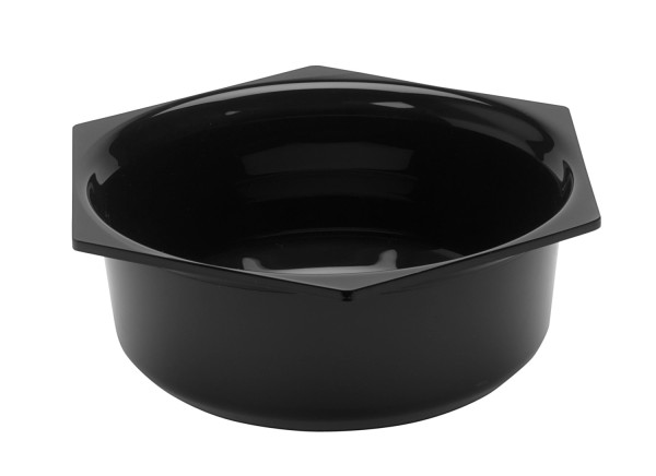 Salatschüssel rund Sechseck 2.5lt schwarz 21.5x21.5x8.5cm