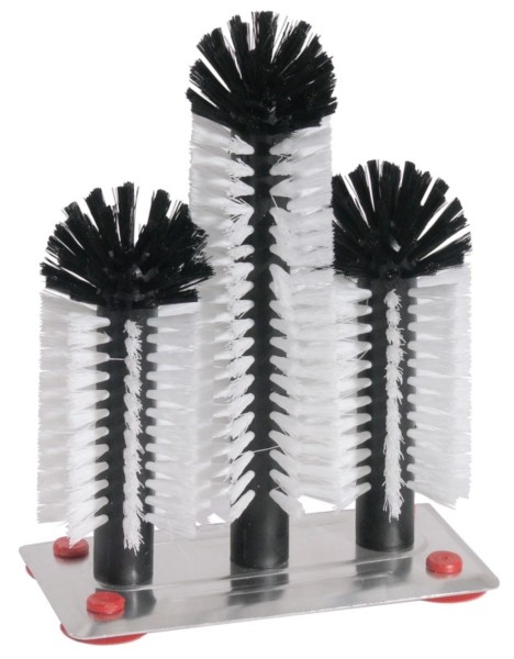 Gläserspülbürste D: 7cm H: 18/24/18cm, Platte aus alu
