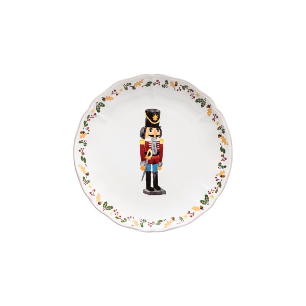 The Nutcracker Teller flach D21.4cm H2.5cm weiss