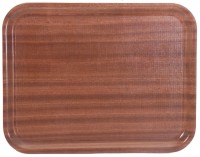 Tablett rechteckig 46x35cm, rutschfest Farbe: Mahagoni