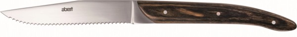 Safari Steakmesser St.Steel/Wood gezahnte Klinge L:235mm
