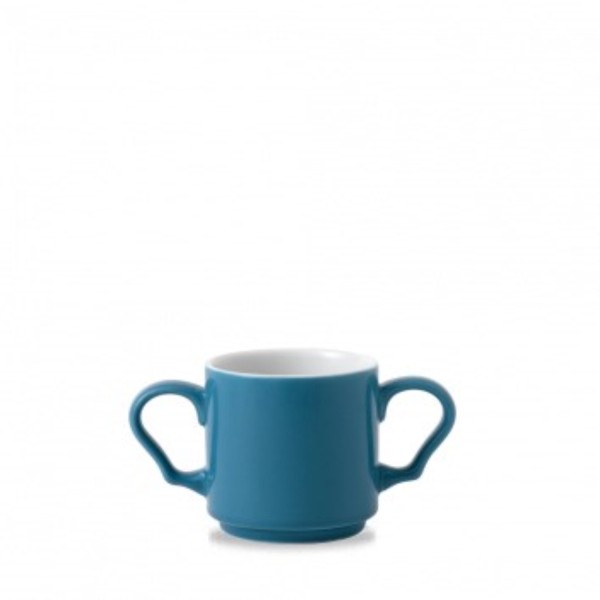 Future Care Blue Glaze Becher mit 2 Griffen stapelbar 28.4cl