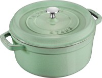 Cocotte 20cm, rund, Salbei, Gusseisen 2.2l
