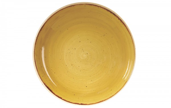 Stonecast Mustard Gelb Teller coupe tief 24.8cm