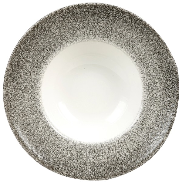 S.P. Raku Quartz Black Teller tief 28cm