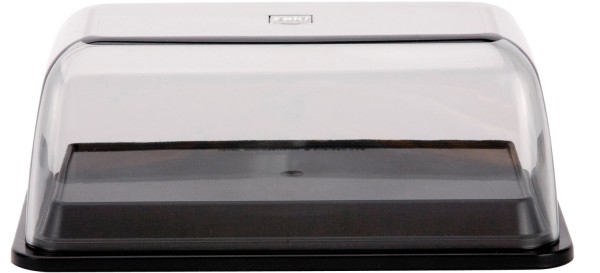 Butterdose schwarz/transparent 16x9.5x7.5cm-