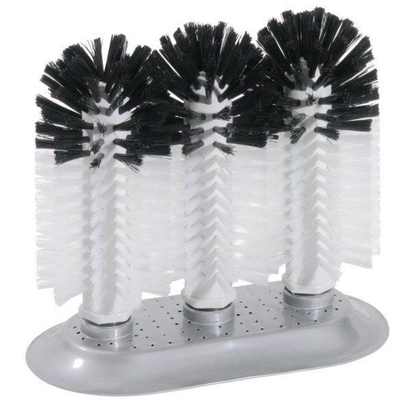 Gläserspülbürste 3x18cm mit Grosssaugfuss