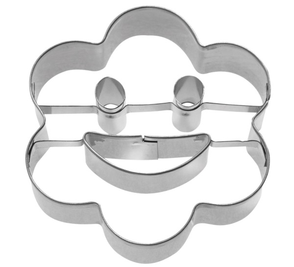 Ausstechform Rosette mit Smiley 2D, 6.5cm