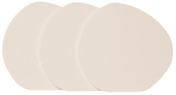 3er Set Untersetzer weiss