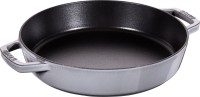 Kasserolle m. Griffen rund, grau, Ø26 cm