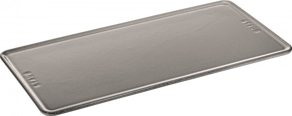 Servierteller 30 x 15cm, Graphit-Grau, Gusseisen