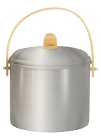Kompostbehälter 7L Edelstahl u. Bambus + Kohlefilter