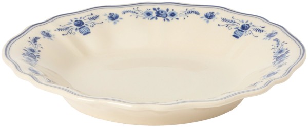 Vila Teller tief 630ml D25cm H3.9cm beige blau