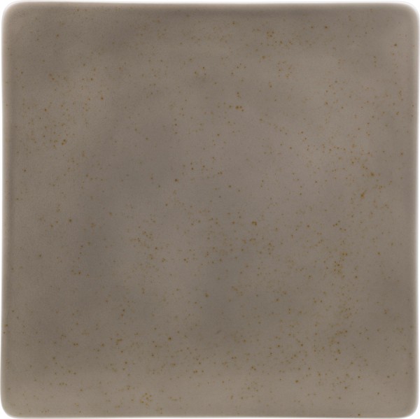 Pottery Unique Lightgrey Teller flach quadratisch coupe 27cm