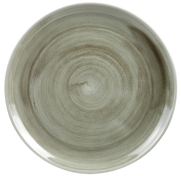 Stonecast Patina Burnished Green Coupe Teller flach 28.8cm
