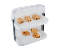 8-tlg. Buffet Vitrine Doppeld.we, ca. 44cmx32cm, H44cm