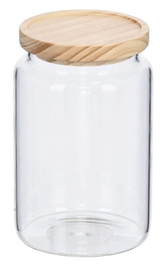 Vorratsglas m.Holzd.1330 ml