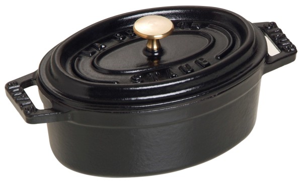 Cocotte 33cm, oval, Schwarz, Gusseisen 6.7l