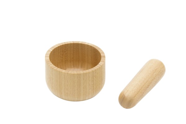 2-tlg. Set Mörser u. Stössel, natur 14x4.7cm, 11x7cm