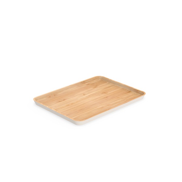 Serviertablett 40x30cm cream Bambus