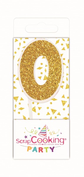 Kerze Mini Nummer 0 gold