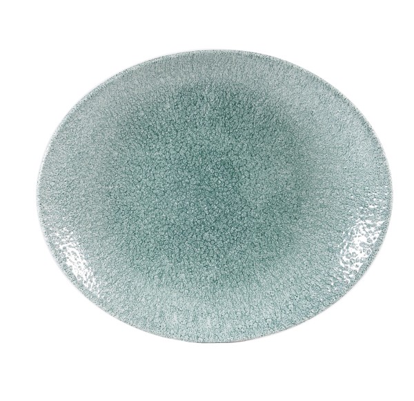 S.P. Raku Jade Green Teller oval 27x22.9cm