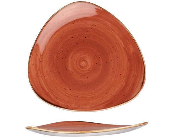 Stonecast Spiced Orange Triangel Teller flach 31.1cm