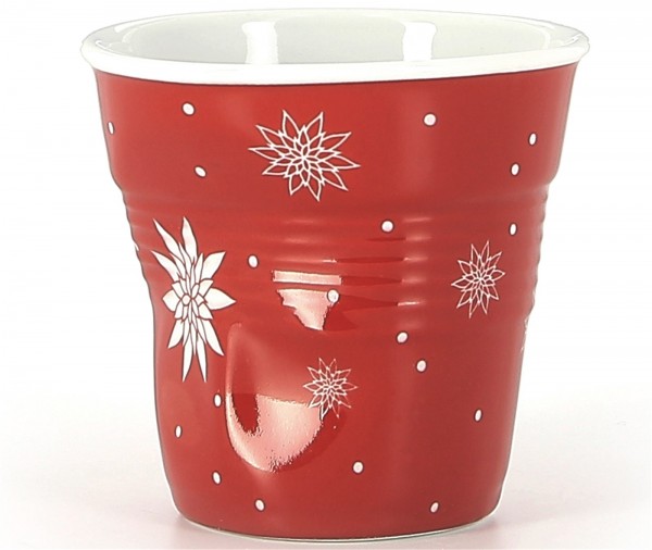 6x Espresso Knitterbecher 8cl, Weihnachtsblume