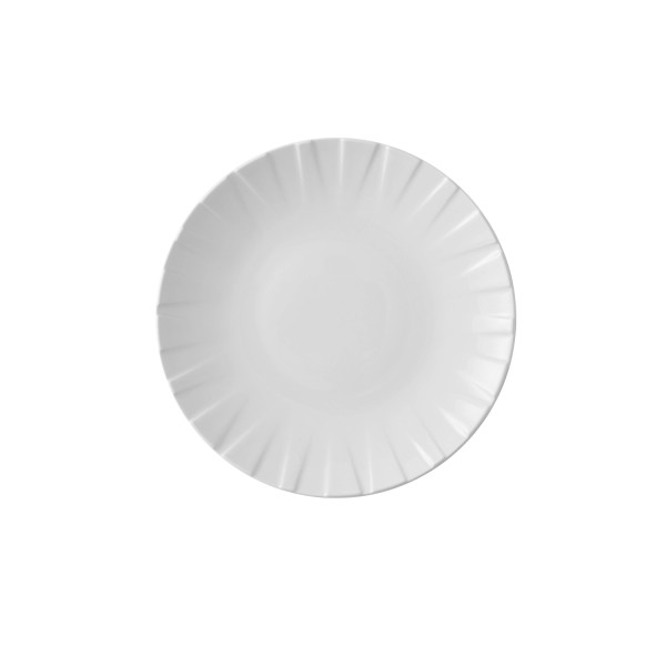 Alchemy Abstract White Coupe Teller 23.5cm