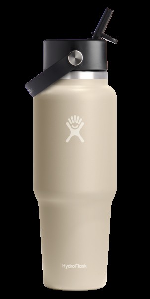 Trinkflasche Travel Wide Flex Deckel Strohhalm 945ml oat