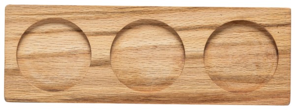 Aparte Platte für 3 Schalen 25x.85cm H1.7cm Eichenholz
