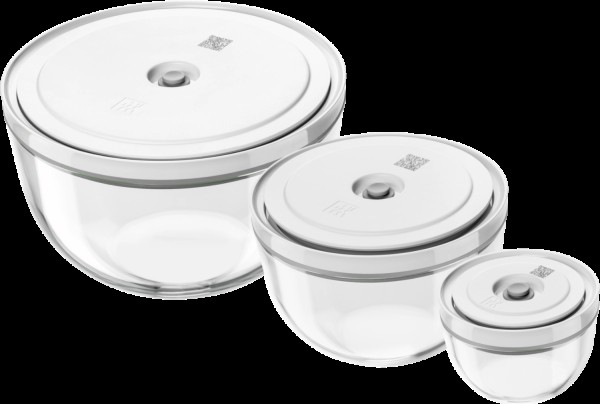 6tlg. Fresh & Save Bowls Vakuumschüssel Set, Glas