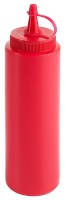 Quetschflasche rot, 19x5 cm - 0.25l