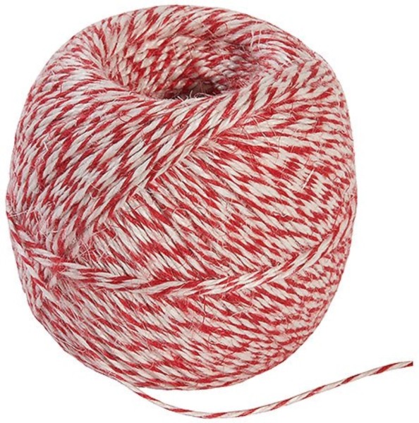 Wurstgarn 200m, rot/weiss