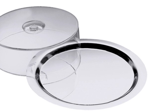 Tablett, rund 38 cm mit Haube aus LURAN 30 cm